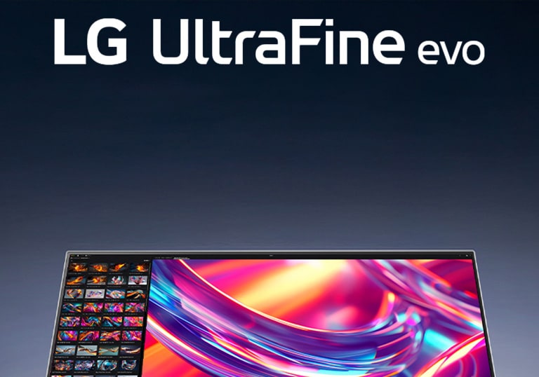Изображение на продукта LG UltraFine™ evo 32U990A с неговото лого и лога на наградите отдолу