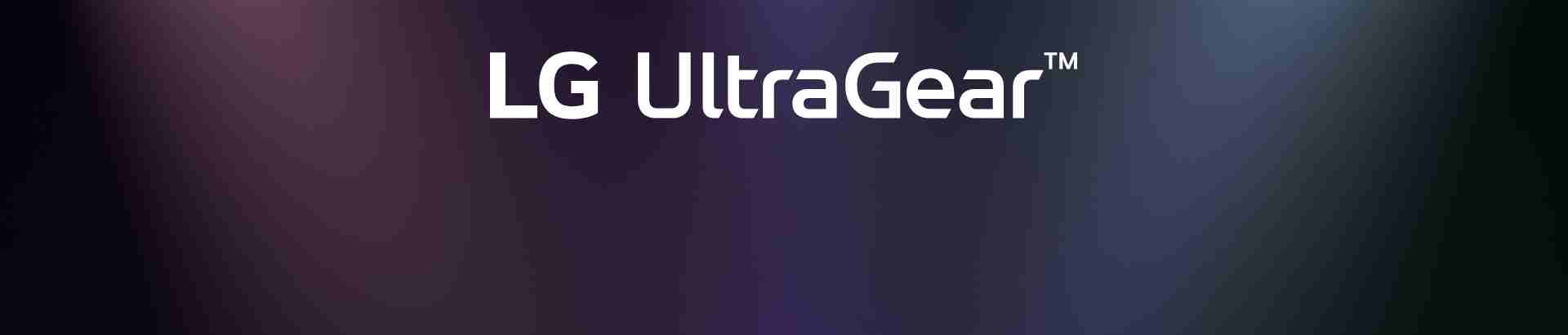 Логото на UltraGear™ в модерна, осветена с неонови светлини стая.