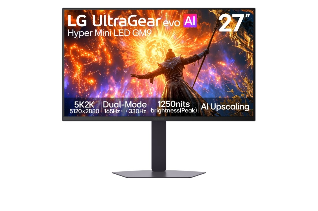 LG 27-инчов UltraGear evo GM9, Hyper Mini LED 5K гейминг монитор, 27-инчов UltraGear evo GM9, Hyper Mini LED 5K гейминг монитор, 27GM950B-B, thumbnail 2