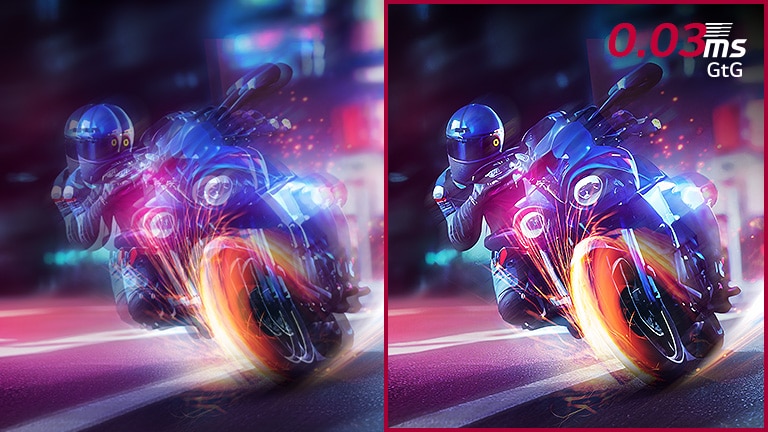 Изключително бързо време за реакция 0,03 ms (GtG)