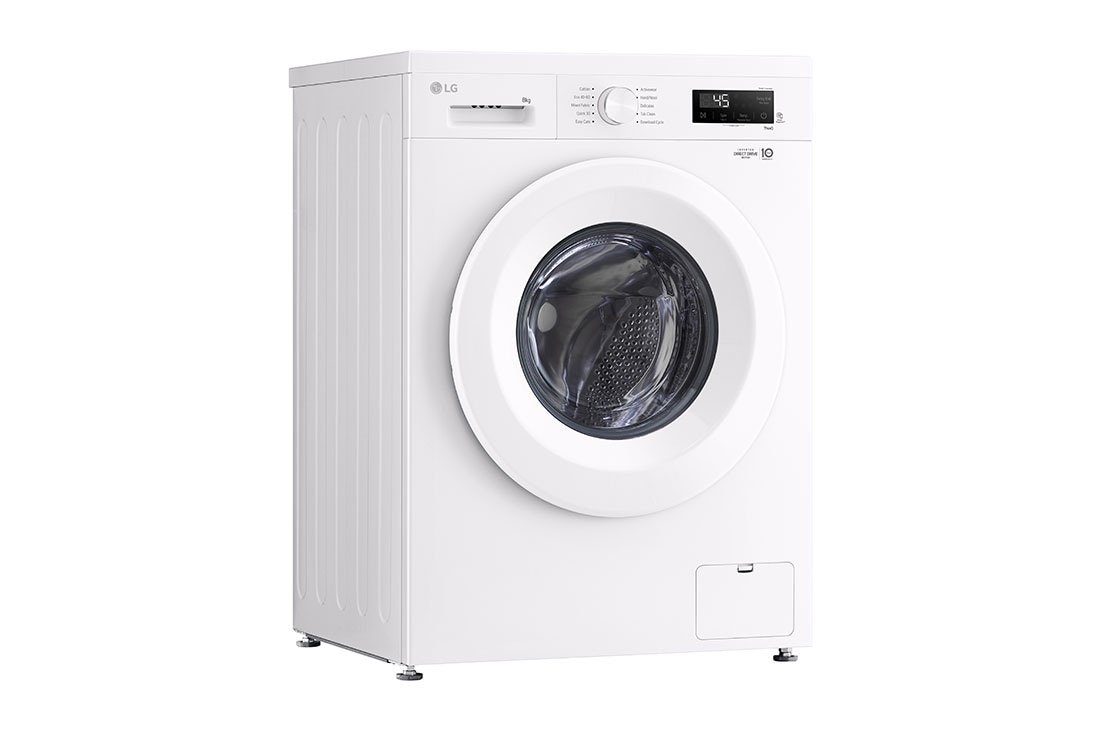 LG 7 кг, макс. 1200 оборота/мин., Перална машина с пара, Перспективен изглед от ляво, F2X10S7NWH, thumbnail 8