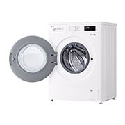 LG 7 кг, макс. 1200 оборота/мин., Перална машина с пара, Изглед от дясна страна с отворена врата, F2X10S7NWH, thumbnail 9