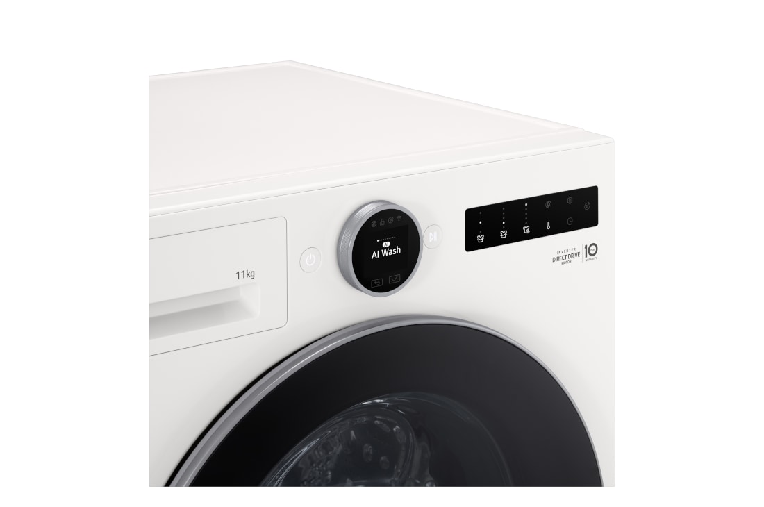 LG 11 кг, макс. 1400 оборота/мин., Перална машина с пара, TurboWash™360, AI DD™ и WiFi , Перална машина LG – изглед отляво, F4X7011TWS, thumbnail 4