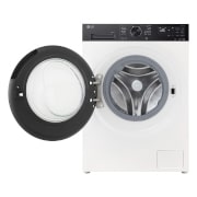 LG 10 кг, макс. 1400 оборота/мин., Перална машина с пара, AI DD™ и WiFi , Изглед отпред на отворена пералната машина с предно зареждане на LG, F4X5N10NHK, thumbnail 2