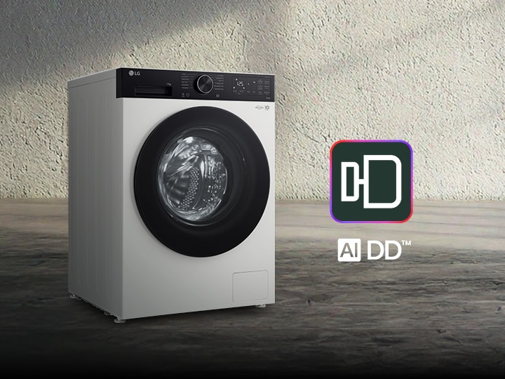 Перална машина LG с емблемата LG AI DD