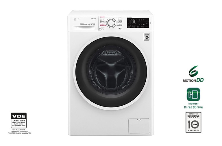 LG Slim перална машина със  Steam технология, 7 кг капацитет , F4J6QY0W, thumbnail 1