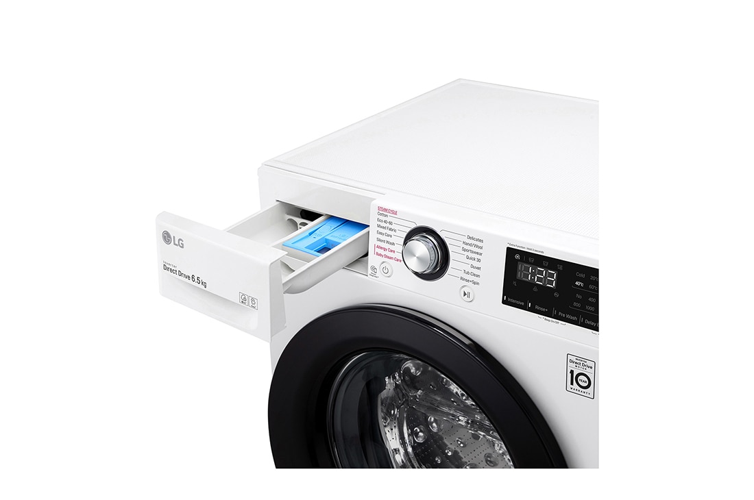 LG 6,5 кг, макс. 1200 оборота/мин, Перална машина с пара, AI DD™ технология, Slim дизайн, F2WN2S6S6E, F2WN2S6S6E, thumbnail 5