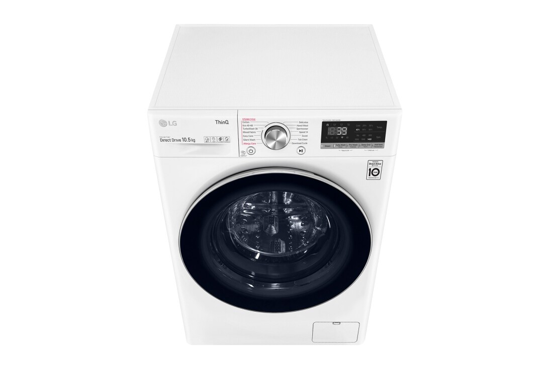 LG 10,5 кг, макс. 1400 оборота/мин, Перална машина с пара, TurboWash™360, AI DD™ и WiFi , F4WV710S2E, thumbnail 9
