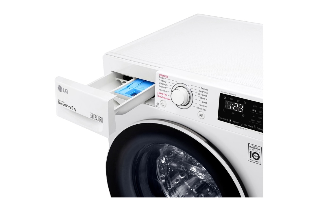 LG 9 кг, макс. 1400 оборота/мин, Перална машина с пара, AI DD™ технология, F4WV329S0E, F4WV329S0E, thumbnail 5
