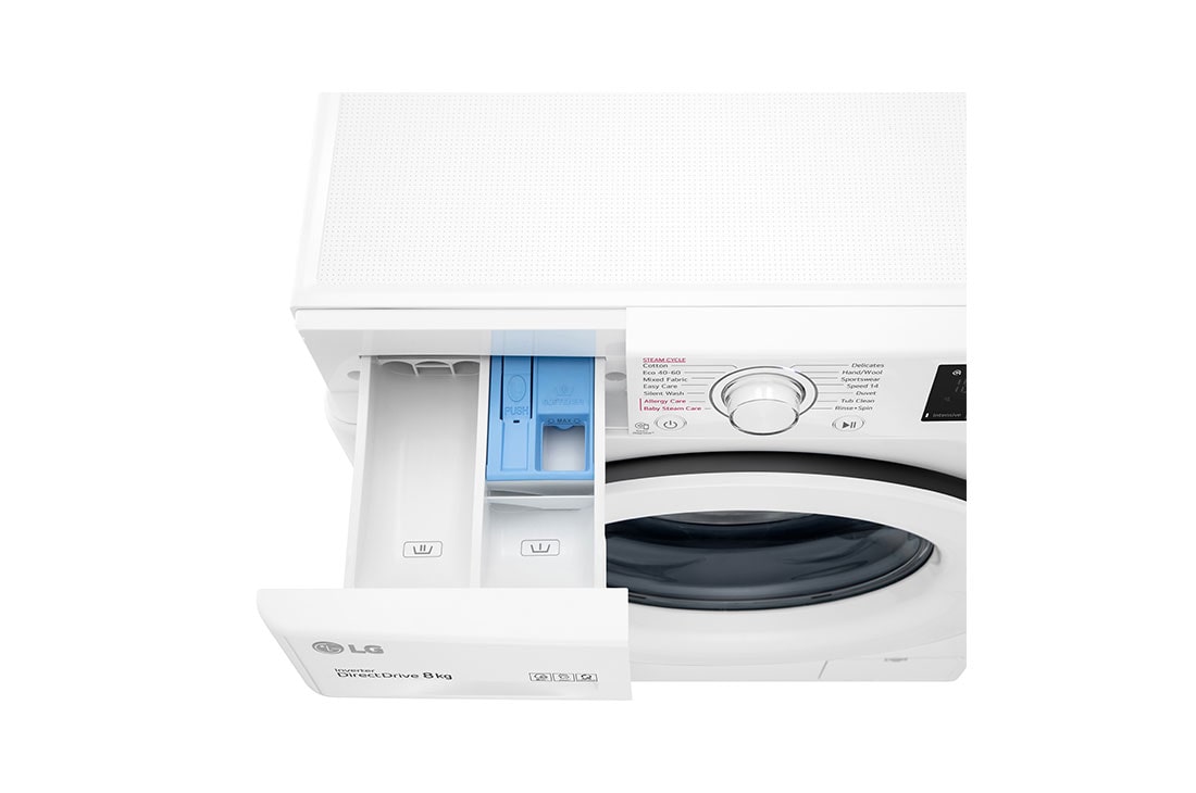 LG 8 кг, макс. 1400 оборота/мин, Перална машина с пара, AI DD™ технология, F4WV308S3U, F4WV308S3U, thumbnail 7