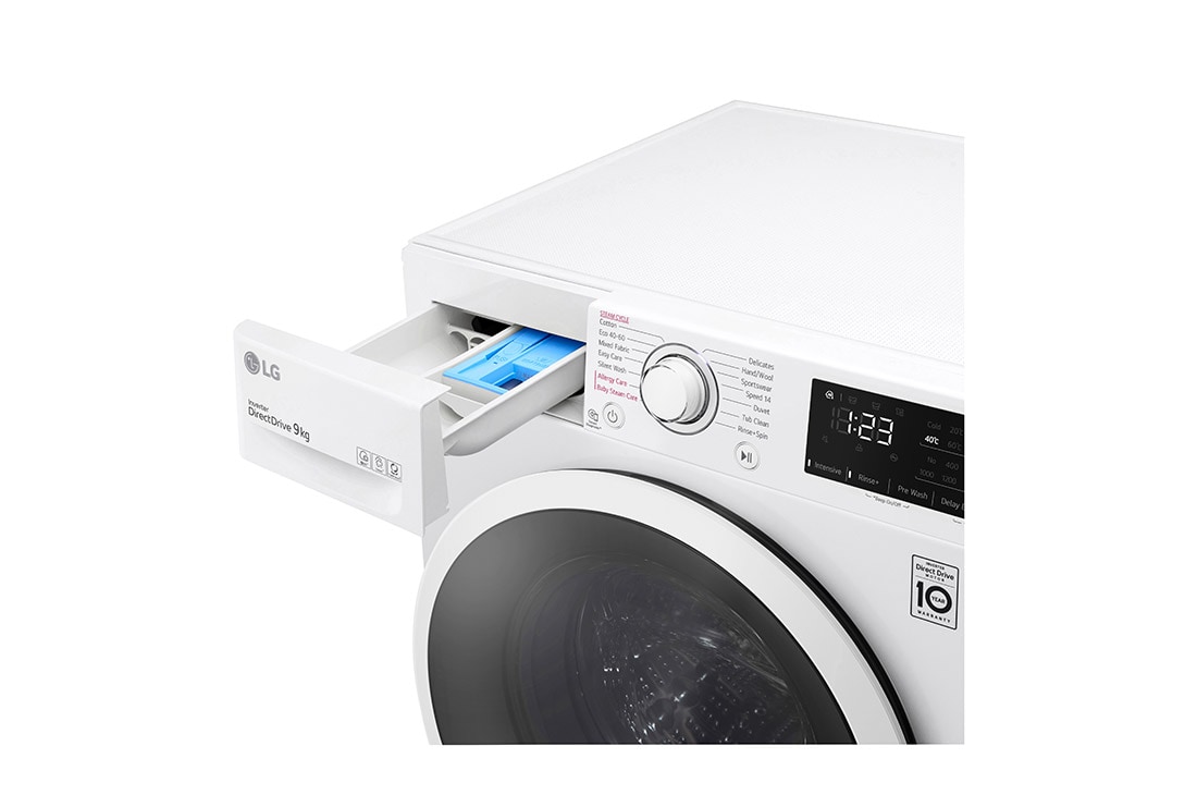 LG 9 кг, макс. 1400 оборота/мин, Перална машина с пара, AI DD™ технология, F4WV329S0E, F4WV3S9AIDD, thumbnail 5