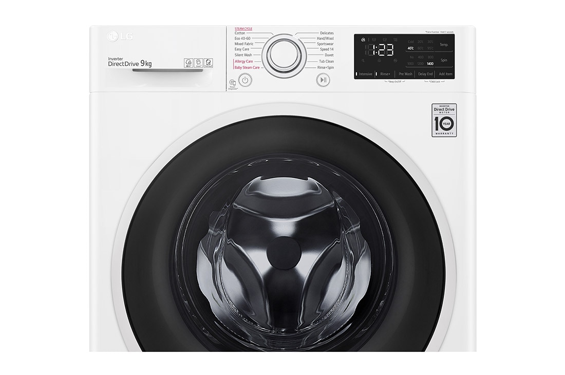 LG 9 кг, макс. 1400 оборота/мин, Перална машина с пара, AI DD™ технология, F4WV329S0E, F4WV3S9AIDD, thumbnail 6