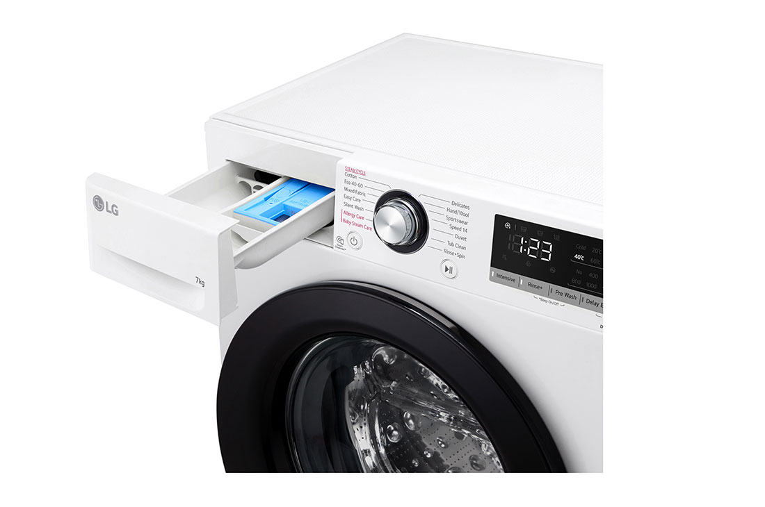 LG 7 кг, макс. 1200 оборота/мин, Перална машина с пара, AI DD™ технология, Slim дизайн, F2WV3S7S6E, F2WV3S7S6E, thumbnail 5