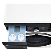 LG 11 кг, макс. 1400 оборота/мин., Перална машина с пара, TurboWash™360, AI DD™ и WiFi , Изглед към чекмеджето за препарати, F4WR711S3HA, thumbnail 7