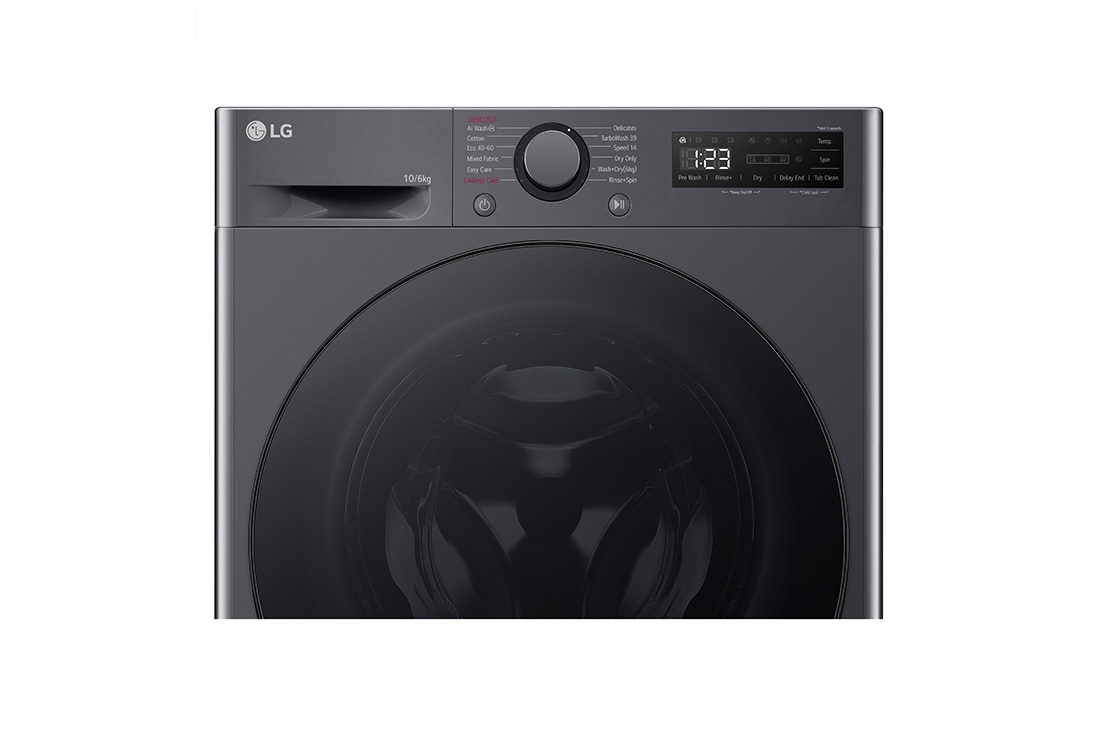 LG 10/6 кг, макс. 1400 оборота/мин., Пералня със сушилня с пара, TurboWash™360 и AI DD™ технология, Kijelző, F4DR510S2M, thumbnail 5