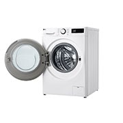LG 10/6 кг, макс. 1400 оборота/мин., Пералня със сушилня с пара, TurboWash™360 и AI DD™ технология, Изглед от дясна страна с отворена врата, F4DR510S0W, thumbnail 11