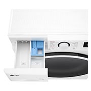 LG 10/6 кг, макс. 1400 оборота/мин., Пералня със сушилня с пара, TurboWash™360 и AI DD™ технология, Перспективен изглед отгоре към чекмеджето за препарати, F4DR510S0W, thumbnail 7