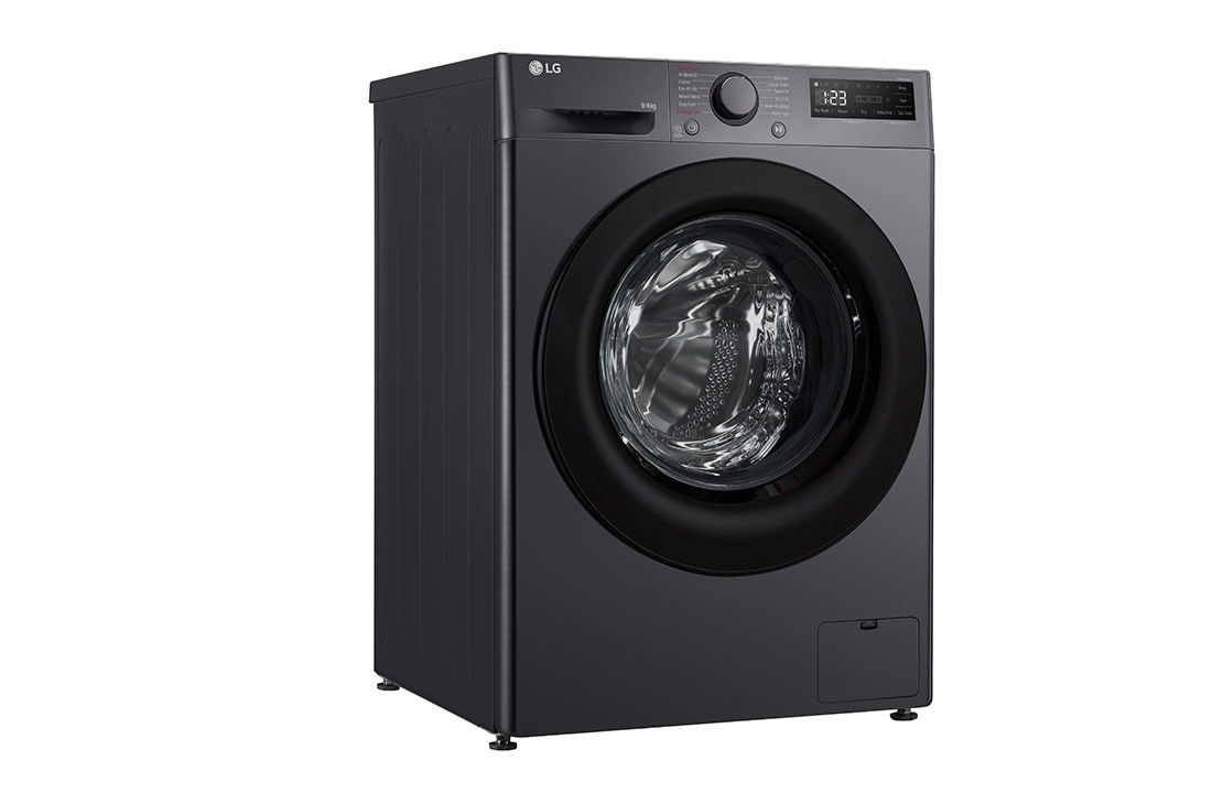 LG 9/6 кг, макс. 1400 оборота/мин., Пералня със сушилня с пара, AI DD™ технология, Изглед от лява страна, F4DR509SBM, thumbnail 11