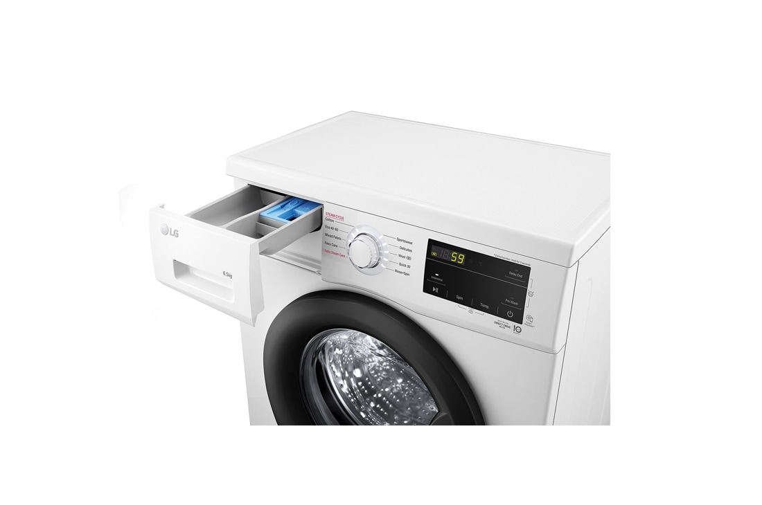 LG 6,5 кг, макс. 1200 оборота/мин., Перална машина с пара, Slim дизайн, F2J3WS6WE, F2J3WS6WE, thumbnail 6
