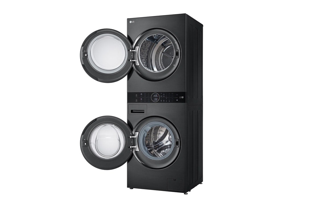 LG  WashTower™, 12/10 кг, макс. 1400 оборота/мин.,  Steam™, TurboWash™360, Автоматично почистване на кондензатора и ThinQ™ WiFi , WT1210BBF, thumbnail 15