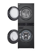 LG  WashTower™, 12/10 кг, макс. 1400 оборота/мин.,  Steam™, TurboWash™360, Автоматично почистване на кондензатора и ThinQ™ WiFi , WT1210BBF, thumbnail 3