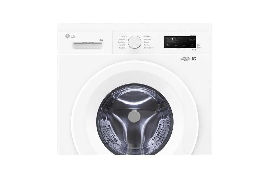 LG 8 кг, макс. 1400 оборота/мин., Перална машина с пара, WiFi , Изглед на дисплея, F4X1008NWH, thumbnail 5