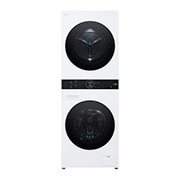 LG  WashTower™, 12/10 кг, макс. 1400 оборота/мин.,  Steam™, TurboWash™360, Автоматично почистване на кондензатора и ThinQ™ WiFi , front view light on, WT1210WWF, thumbnail 1