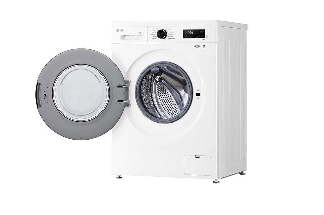 LG 9 кг, макс. 1400 оборота/мин., Перална машина с пара, WiFi , Изглед в перспектива отдясно, F4X1009NWK, thumbnail 9