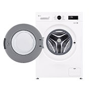 LG 9 кг, макс. 1400 оборота/мин., Перална машина с пара, WiFi , Изглед отпред с отворена врата, F4X1009NWK, thumbnail 2