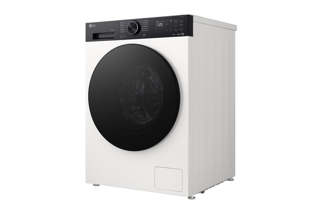 LG 11 кг, макс. 1400 оборота/мин., Перална машина с пара, TurboWash™360, AI DD™ и WiFi , Изглед от дясна страна, F4X5011THB, thumbnail 12