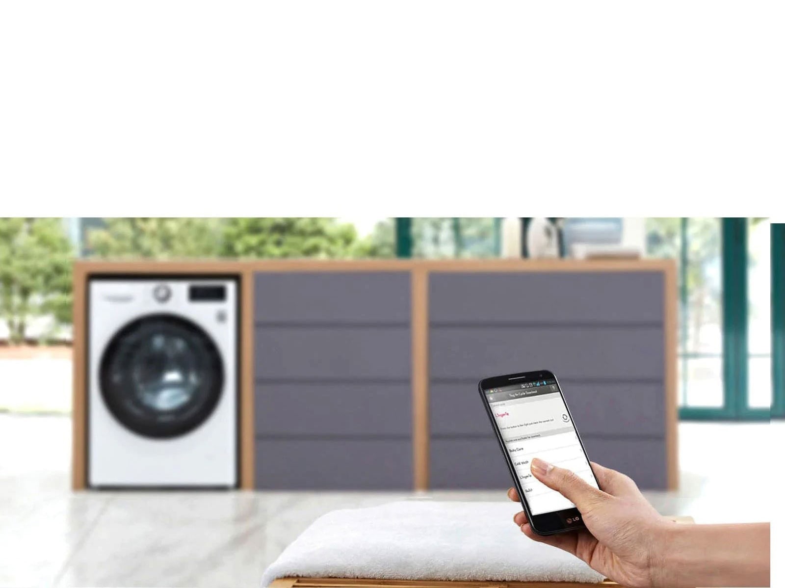 LG перална машина с пара и технология LG ThinQ™