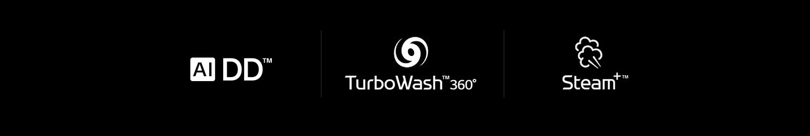 Икони AI DD™, TurboWash™360˚ и Steam™