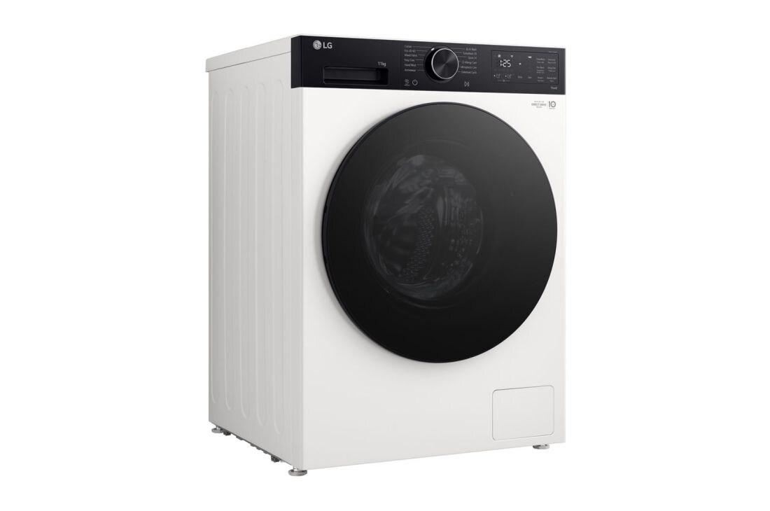 LG 11 кг, макс. 1400 оборота/мин., Перална машина с пара, TurboWash™360, AI DD™ и WiFi , Изглед от лява страна, F4X5511THB, thumbnail 8