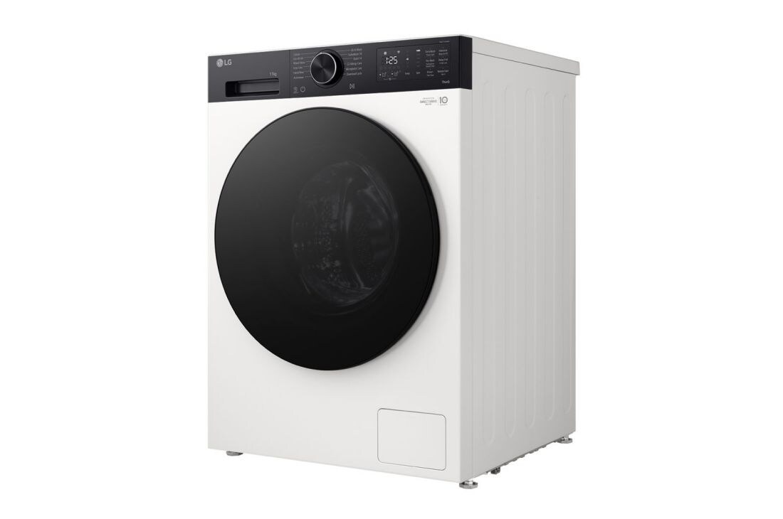 LG 11 кг, макс. 1400 оборота/мин., Перална машина с пара, TurboWash™360, AI DD™ и WiFi , Изглед от дясна страна, F4X5511THB, thumbnail 10