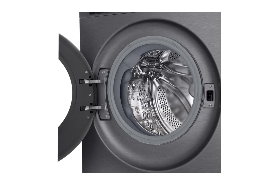 LG 11 кг, макс. 1400 оборота/мин., Перална машина с пара, TurboWash™360, AI DD™ и WiFi , Изглед към чекмеджето за препарати, F4X5011TBB, thumbnail 6