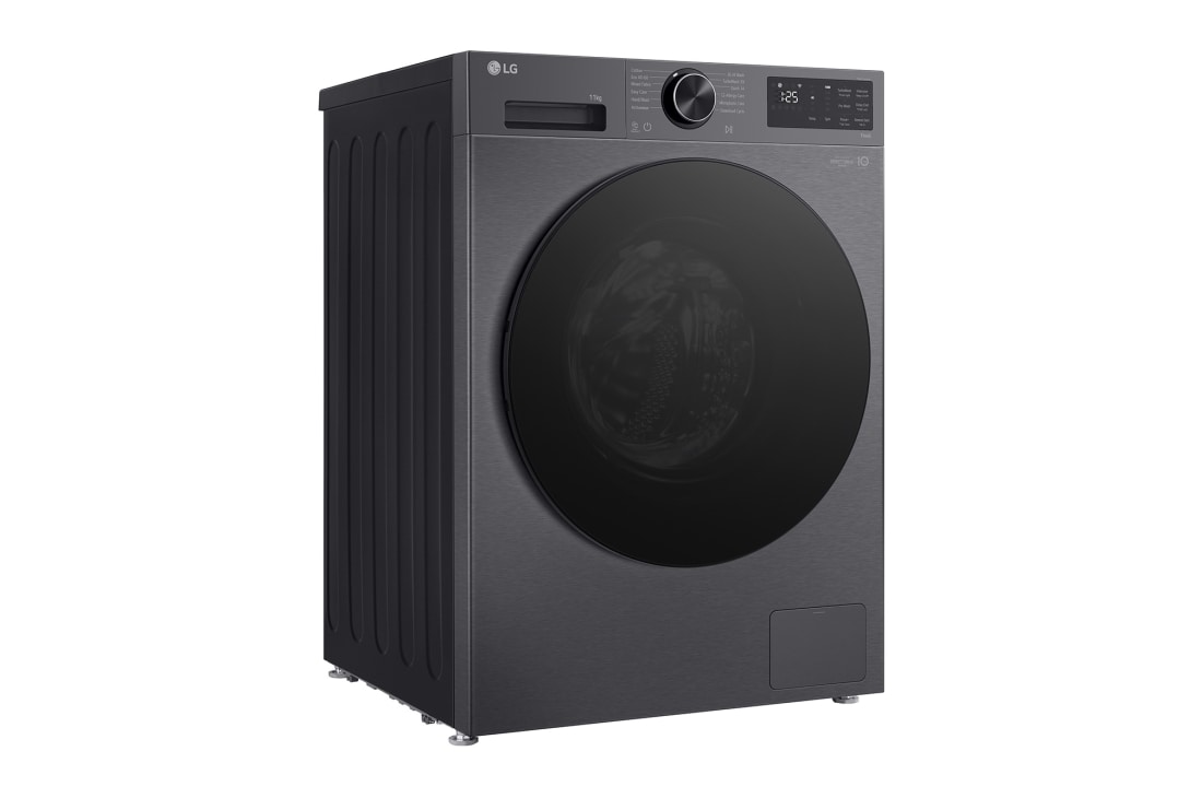 LG 11 кг, макс. 1400 оборота/мин., Перална машина с пара, TurboWash™360, AI DD™ и WiFi , Перспективен изглед отгоре към чекмеджето за препарати, F4X5011TBB, thumbnail 8