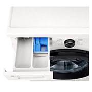 LG 7 кг, макс. 1200 оборота/мин., Перална машина с пара, Slim дизайн, Перспективен изглед отгоре към чекмеджето за препарати, F2X10S7NWK, thumbnail 7