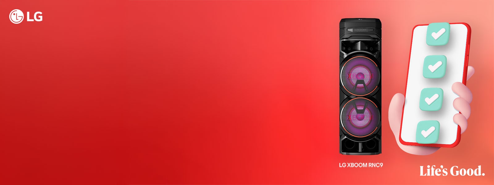 Регистрирайте се и спечелете LG RNC9 XBOOM парти високоговорител!