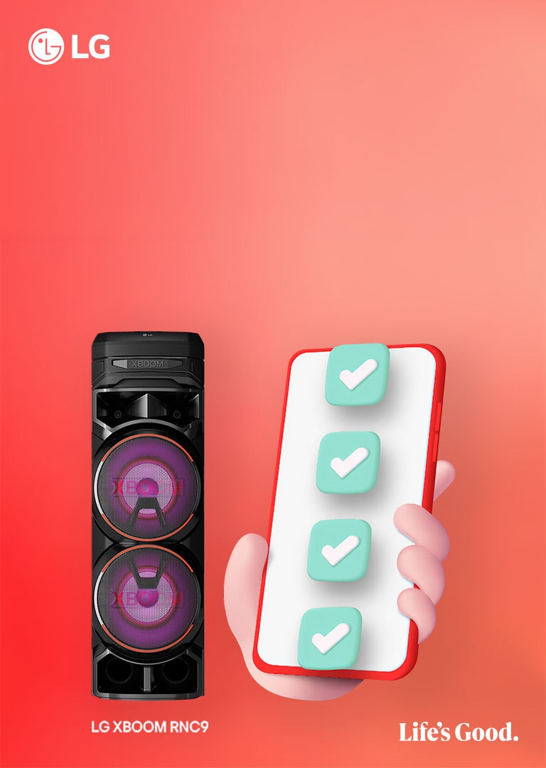 Регистрирайте се и спечелете LG RNC9 XBOOM парти високоговорител!