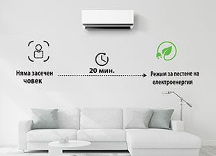 Режимът за пестене на електроенергия се активира, ако ако няма открито присъствие в продължение на 20 минути.