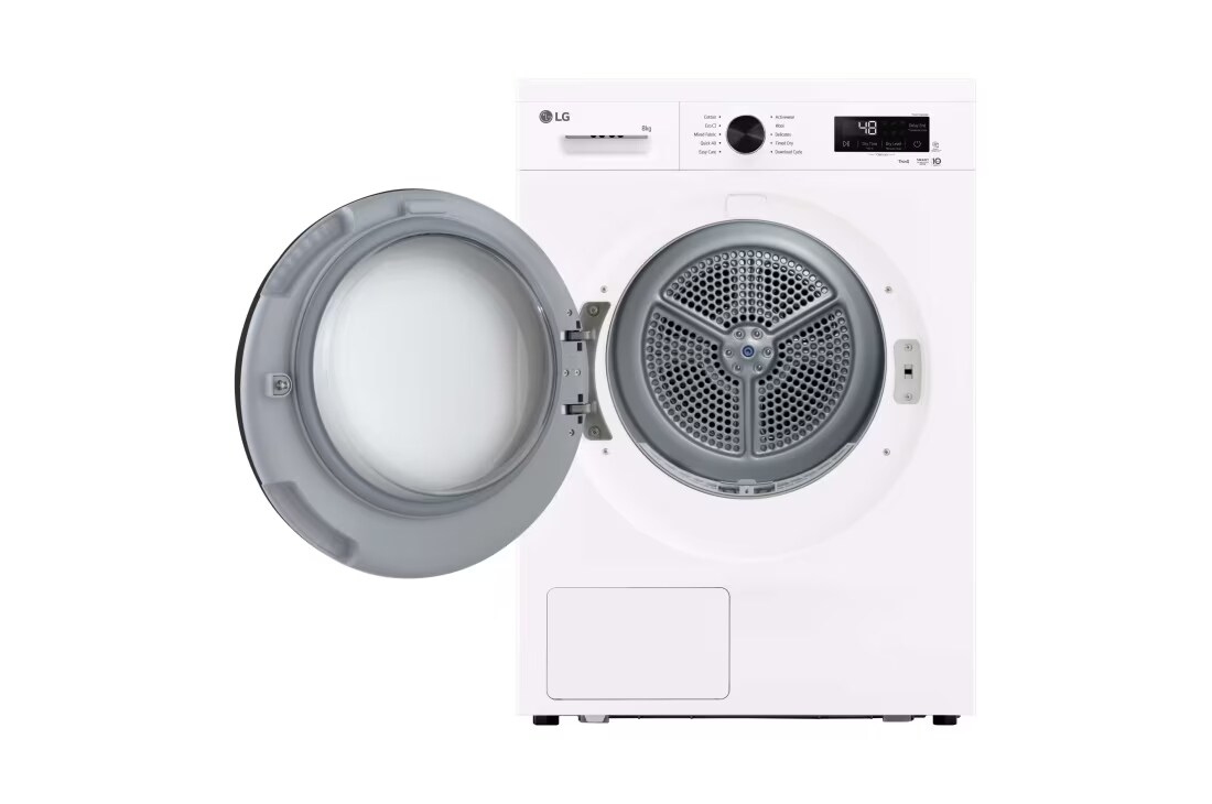 LG 8 кг, Сушилня с HeatPump,  Автоматично почистване на кондензатора и ThinQ™ WiFi, Сушилня с термопомпа - RHX1008NWK, RHX1008NWK, thumbnail 2