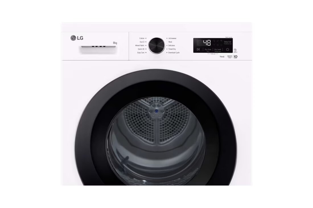 LG 8 кг, Сушилня с HeatPump,  Автоматично почистване на кондензатора и ThinQ™ WiFi, Сушилня с термопомпа - RHX1008NWK, RHX1008NWK, thumbnail 4