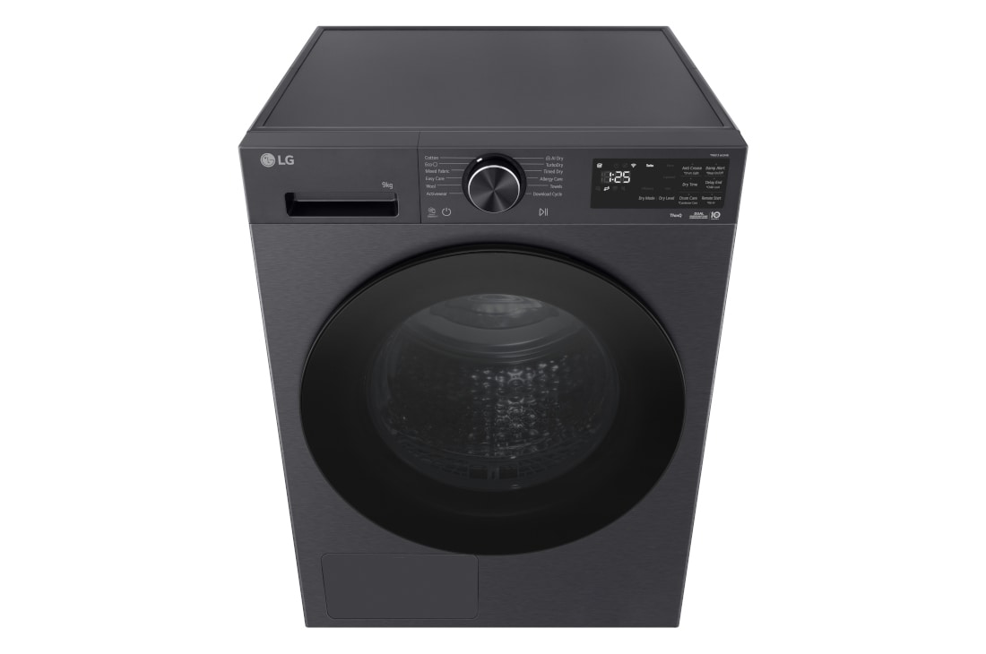 LG 9 кг, Eco Hybrid™ Сушилня с DUAL Inverter HeatPump, Автоматично почистване на кондензатора и ThinQ™ WiFi	, Капацитет 9 кг, LG сушилня - RHX5009TBB, RHX5009TBB, thumbnail 3
