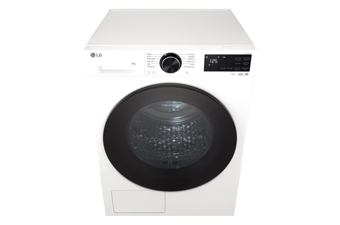 LG 8 кг, Eco Hybrid™ Сушилня с DUAL Inverter HeatPump, Автоматично почистване на кондензатора и ThinQ™ WiFi, Сушилня с DUAL Inverter HeatPump - RHX5008TWB, RHX5008TWB, thumbnail 3
