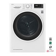 LG 8 кг, Eco Hybrid™ Сушилня с DUAL Inverter HeatPump , Автоматично почистване на кондензатора и ThinQ™ WiFi, RC80U2AV4Q, thumbnail 1