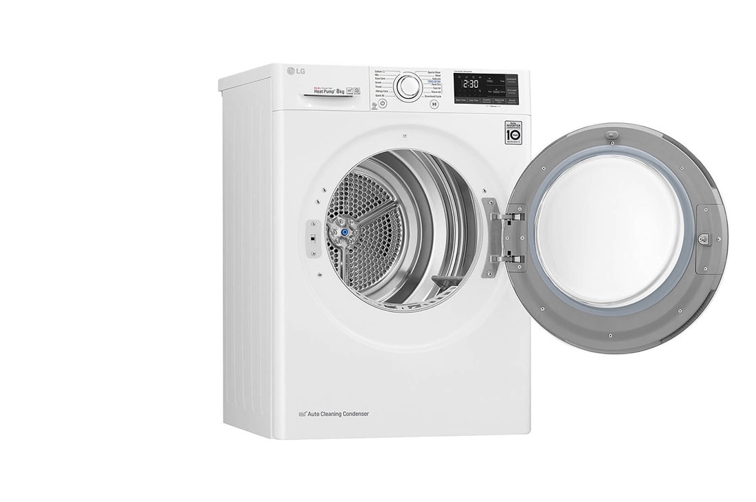LG 8 кг, Eco Hybrid™ Сушилня с DUAL Inverter HeatPump , Автоматично почистване на кондензатора и ThinQ™ WiFi, RC80U2AV4Q, thumbnail 12