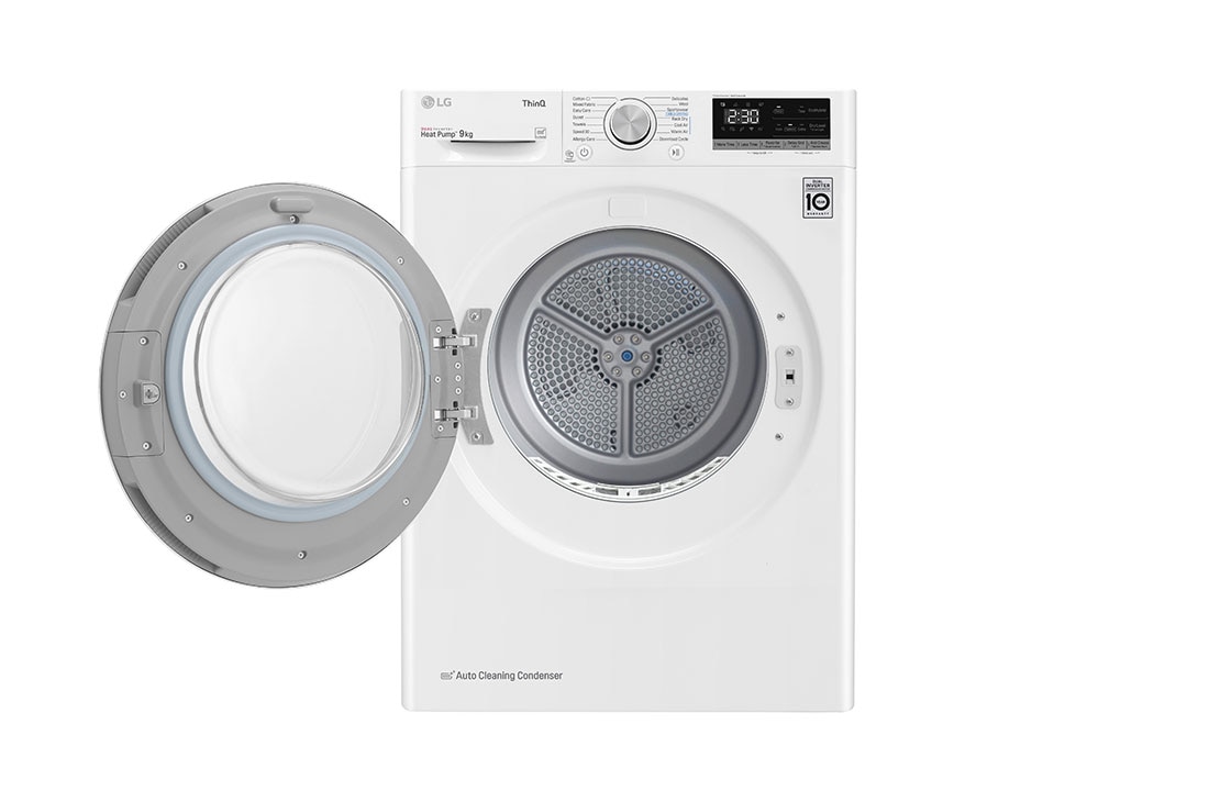 LG 9 кг, Eco Hybrid™ Сушилня с DUAL Inverter HeatPump , Автоматично почистване на кондензатора и ThinQ™ WiFi, RH90V5AV6Q, RH90V5AV6Q, thumbnail 2