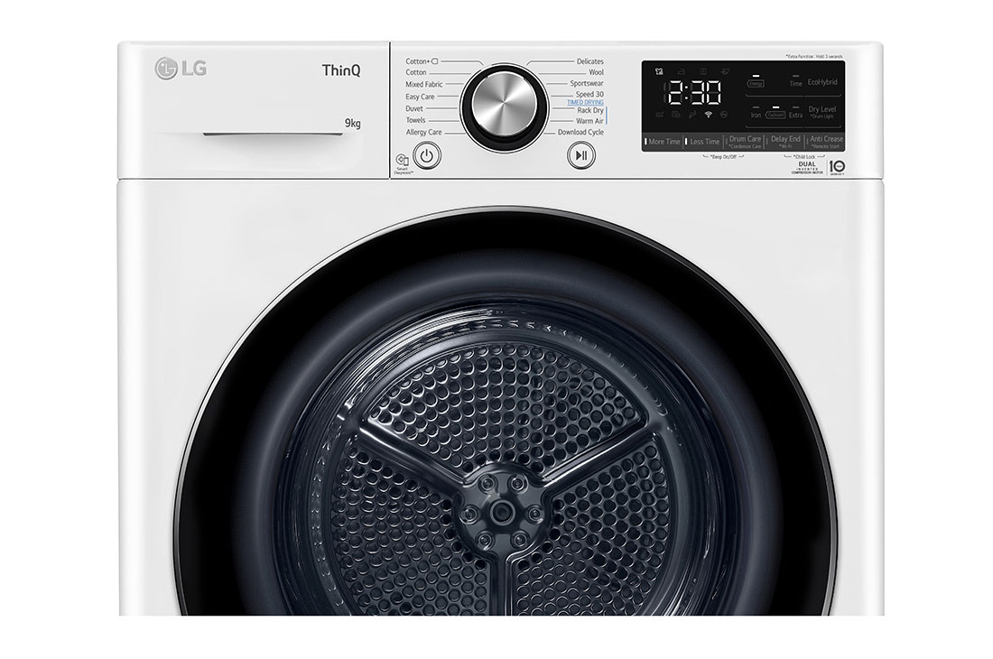 LG 9 кг, Eco Hybrid™ Сушилня с DUAL Inverter HeatPump, Автоматично почистване на кондензатора и ThinQ™ WiFi, RH90V9AV2N, RH90V9AV2N, thumbnail 6