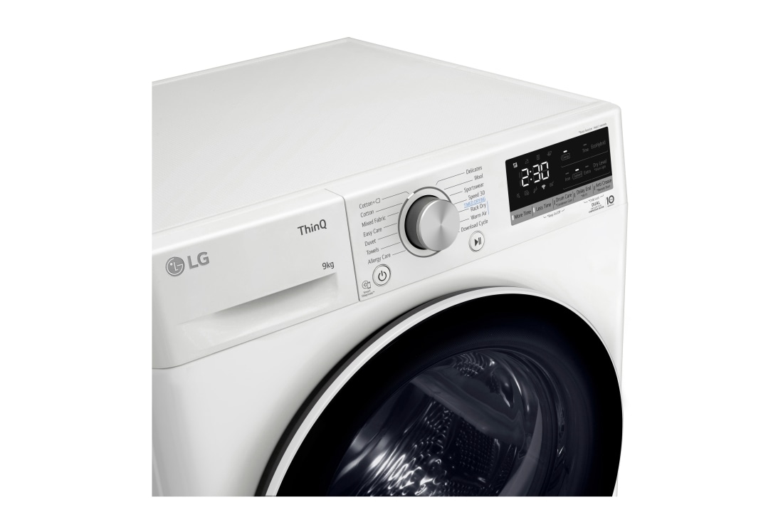 LG 9 кг, Eco Hybrid™ Сушилня с DUAL Inverter HeatPump, Автоматично почистване на кондензатора и ThinQ™ WiFi, Сушилня с DUAL Inverter HeatPump - RH90V9AV4N, RH90V9AV4N, thumbnail 9