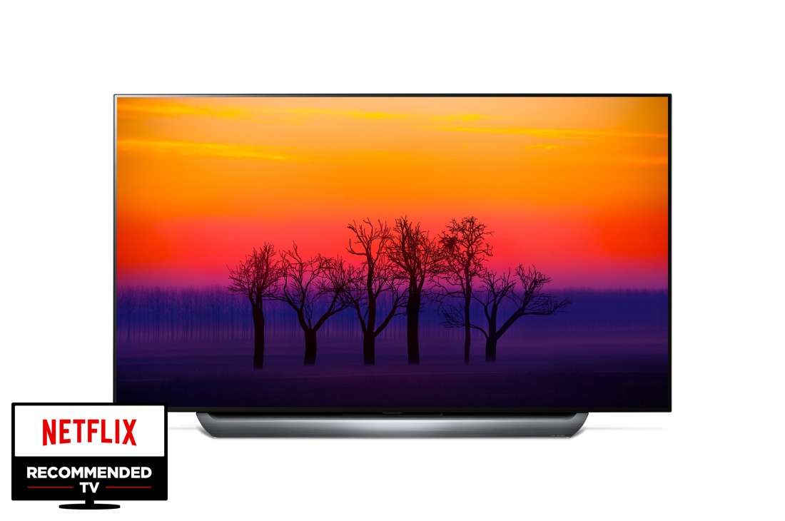LG OLED телевизор LG 55'' (139 cm) с 4K кинематографичен HDR, операционна система webOS 4.0 и аудиосистема Dolby Atmos®, OLED55C8PLA